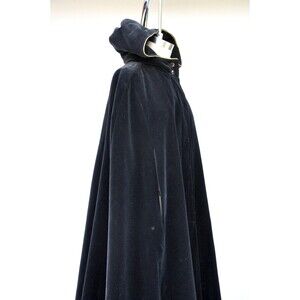 Black Velour Hooded Cape main image 1